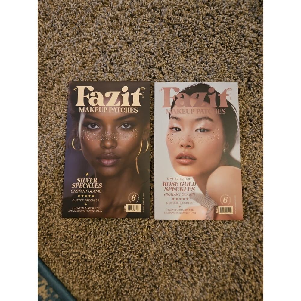 Fazit Makeup Patches Silver Rose Gold Speckles Lot Of 2‎ Glitter Freckles New